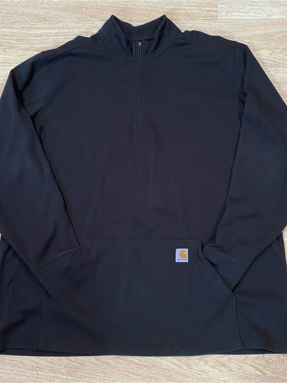 Carhartt Heavyweight Pullover Men’s 3XTL (TALL) Black 1/2 Zip Mock Thermal Shirt